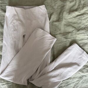 Lululemon Cream Ribbed Pants